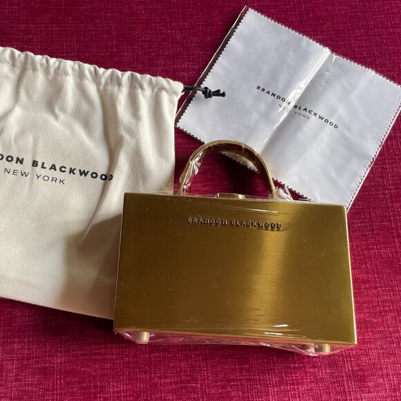 Brandon Blackwood Slim Kendrick Trunk in Gold Stainless Steel (NWT) - Picture 3 of 10